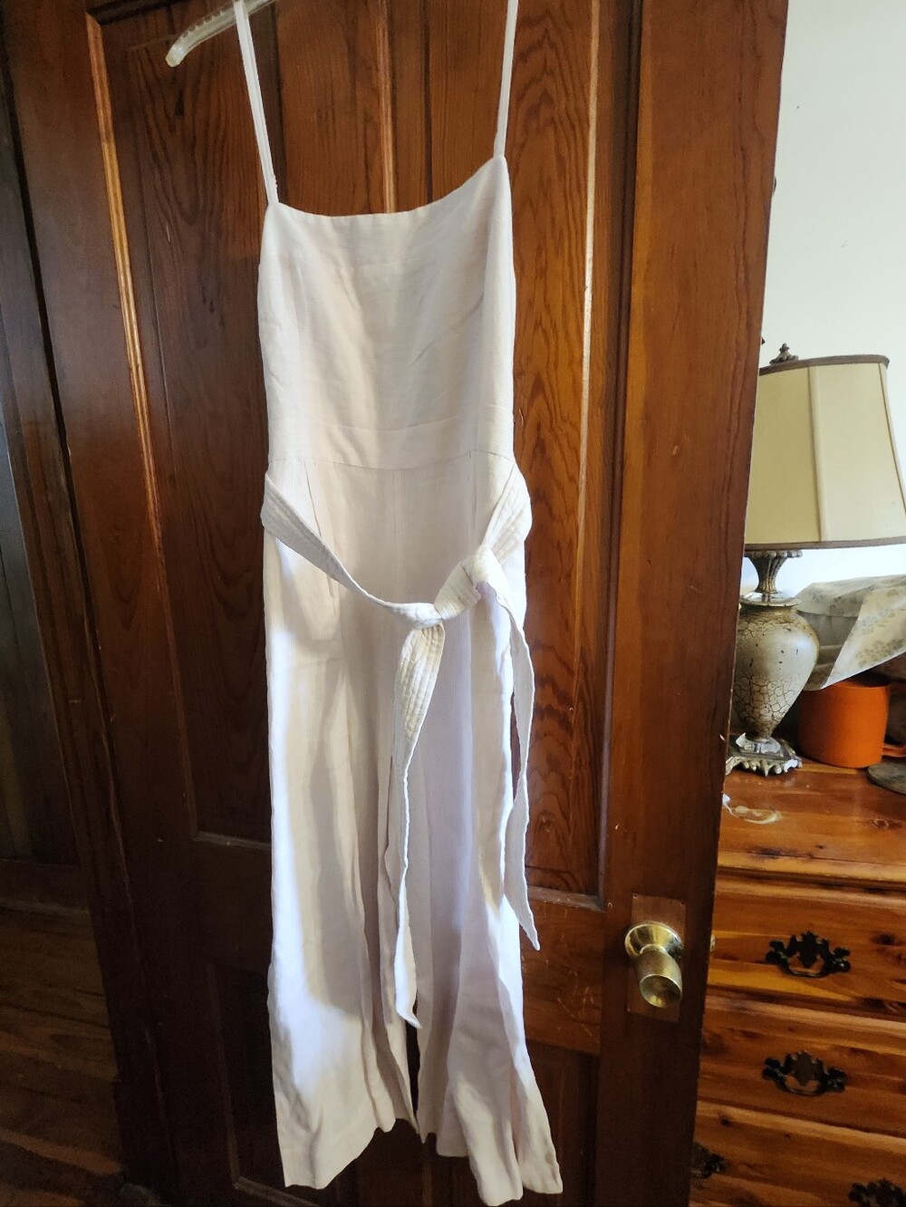 J. Crew Pale Pink & White Striped Jumpsuit